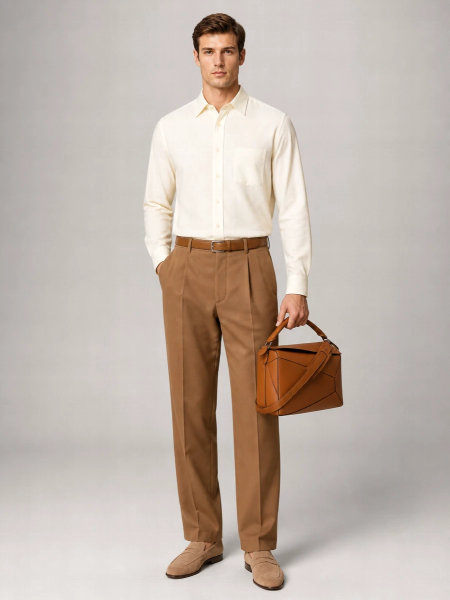 Our Legacy Virgin Wool Wide-Leg Pleated Trousers