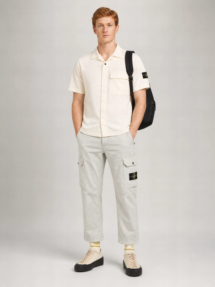 Stone Island Cotton Slim-Fit Pants
