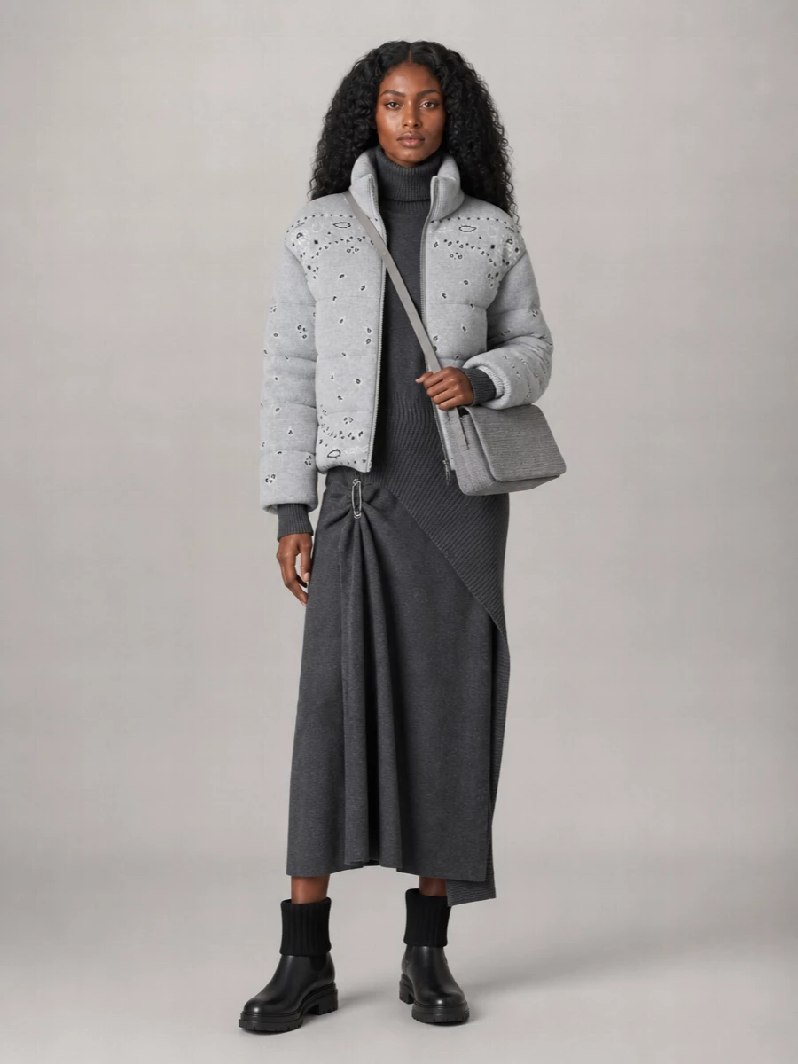 Alanui Wool Embroidered Down Jacket