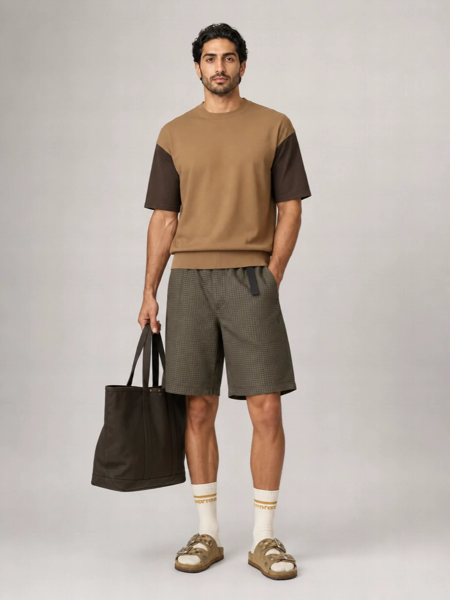 Comme Des Garçons Homme Checked Cargo Shorts