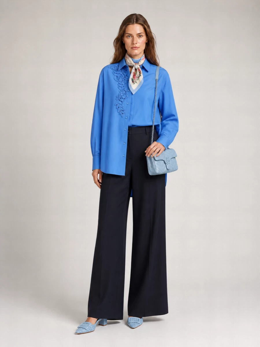 Ermanno Scervino Cotton Poplin Oversized Shirt