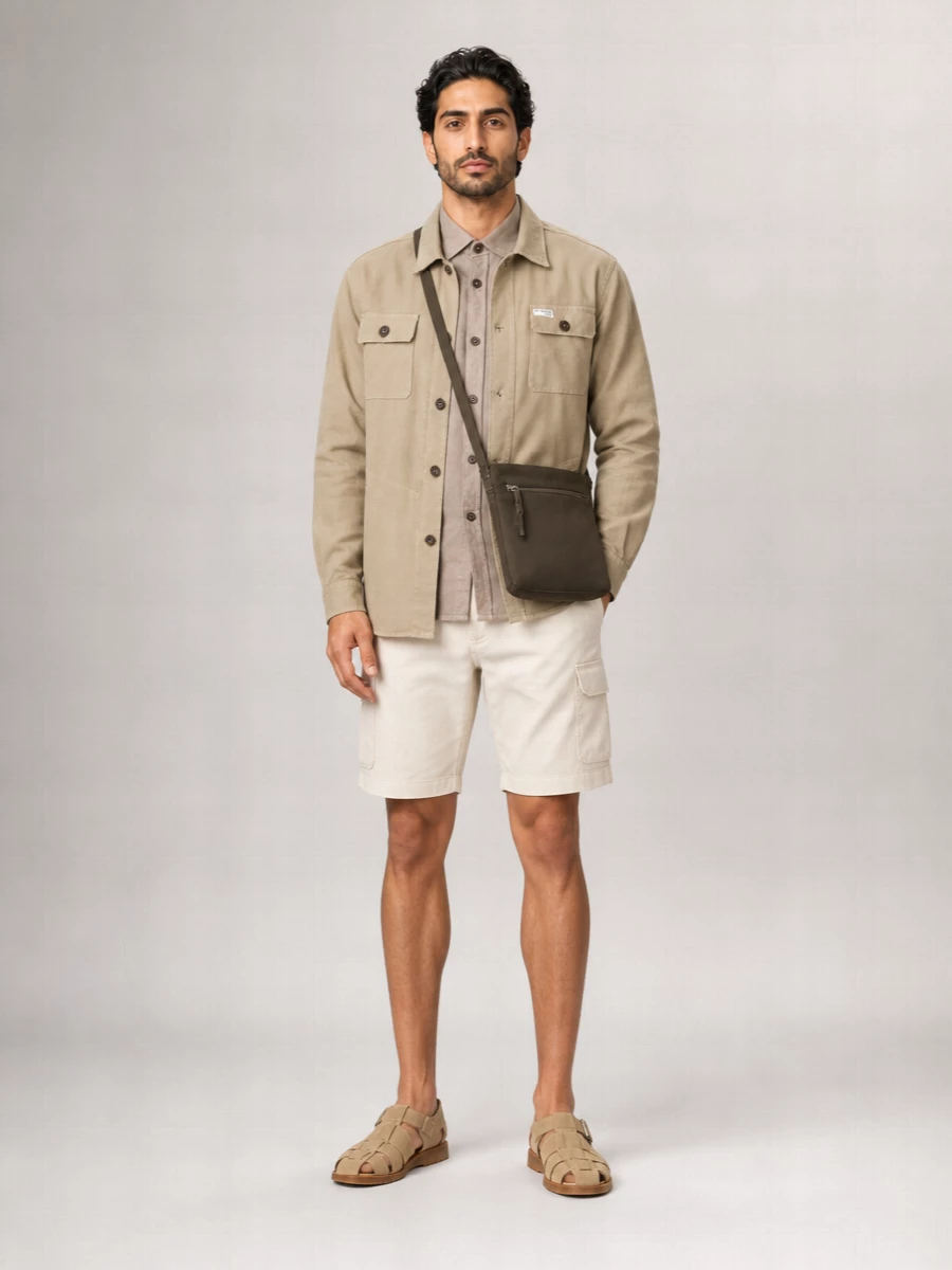 Fay Cotton Linen Shirt Jacket