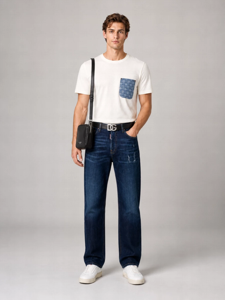 Dsquared2 Loose Twisted Straight-Leg Jeans