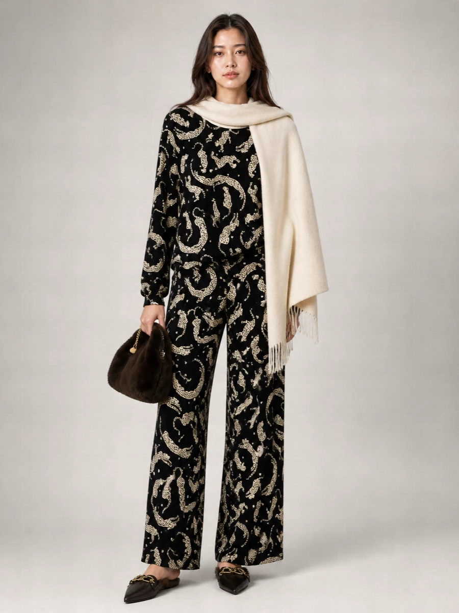 Forte Forte silk leopard-print long-sleeve blouse