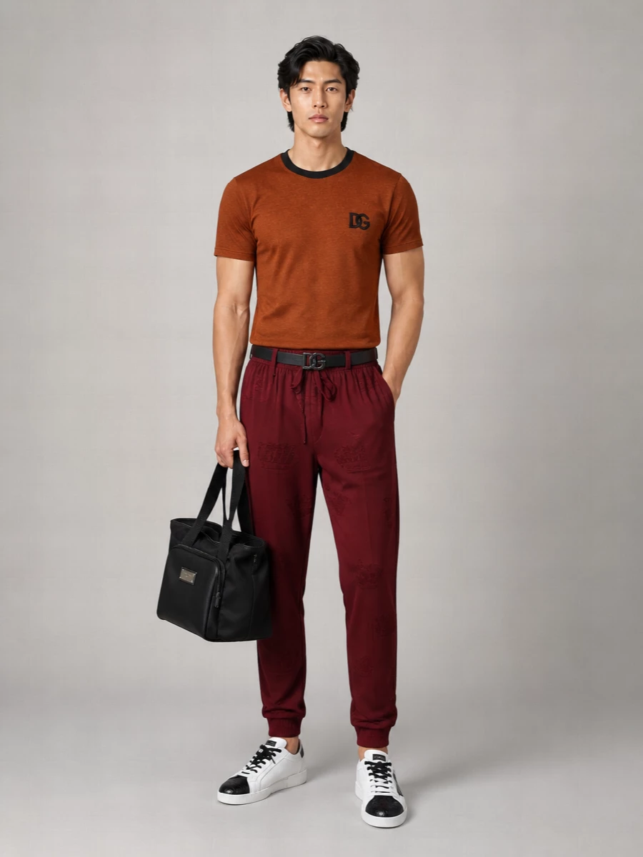 Dolce&Gabbana Logo Cotton Blend Crew Neck T-Shirt