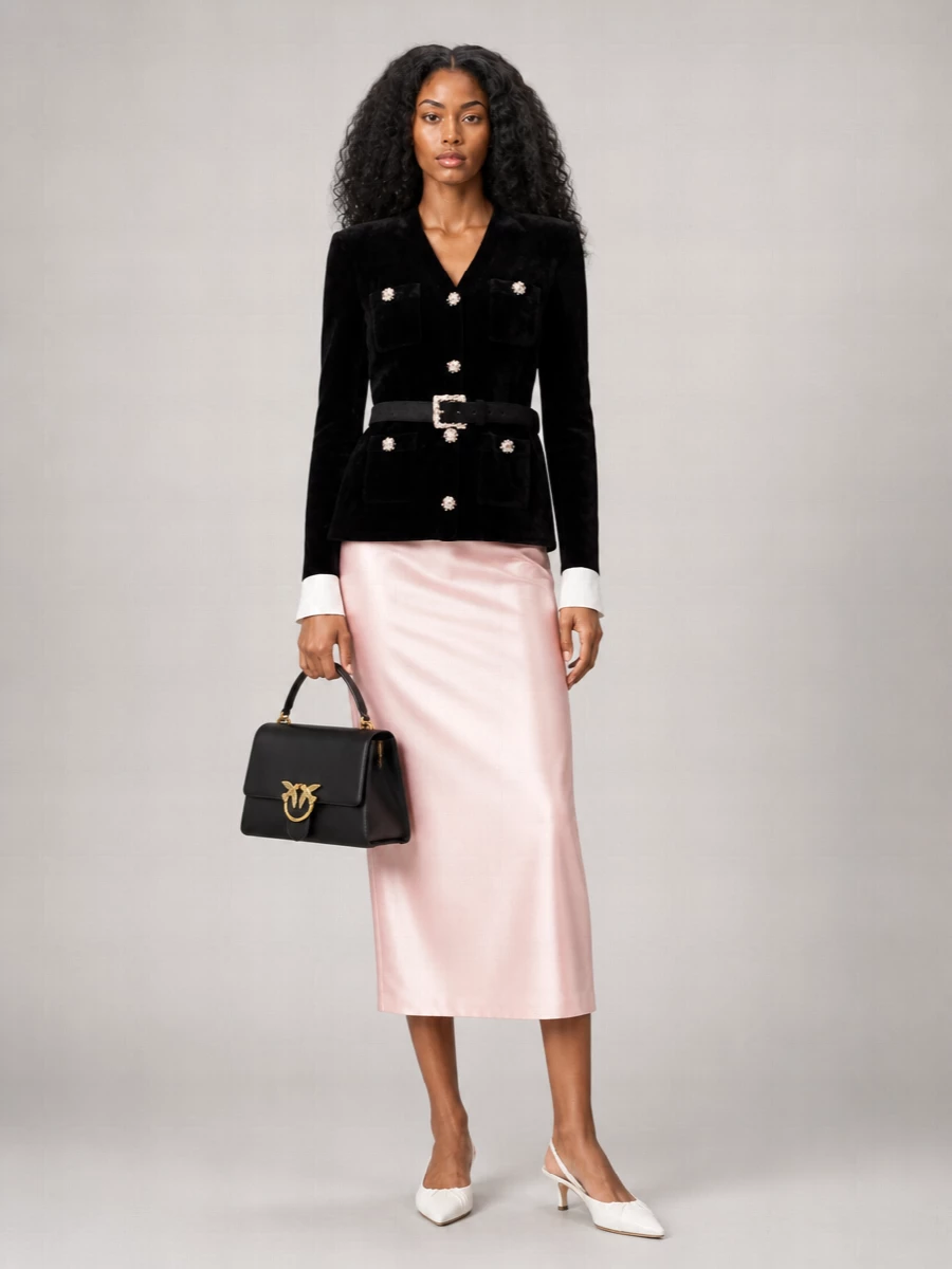 Pinko Love Bag One Goat Leather Crossbody Bag