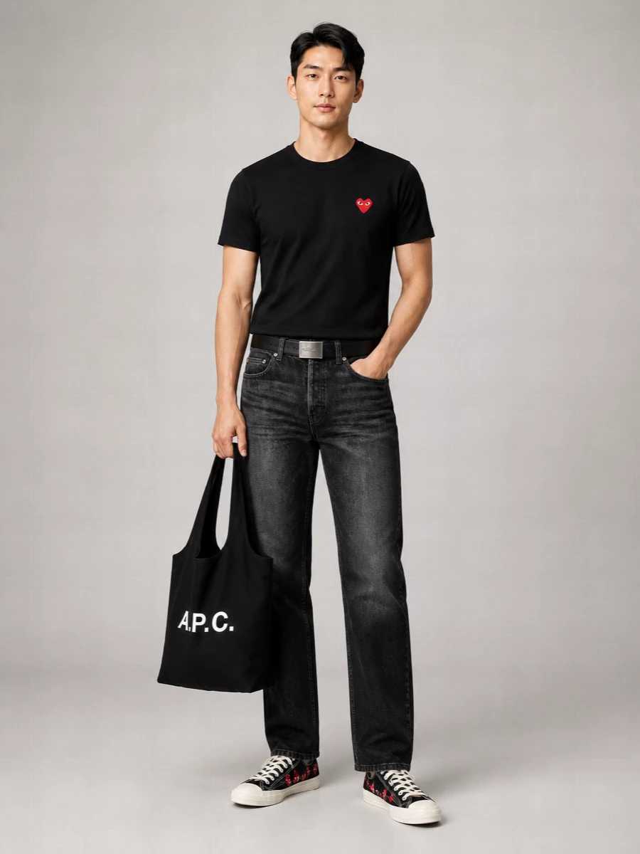 Comme Des Garçons Cotton Logo T-Shirt