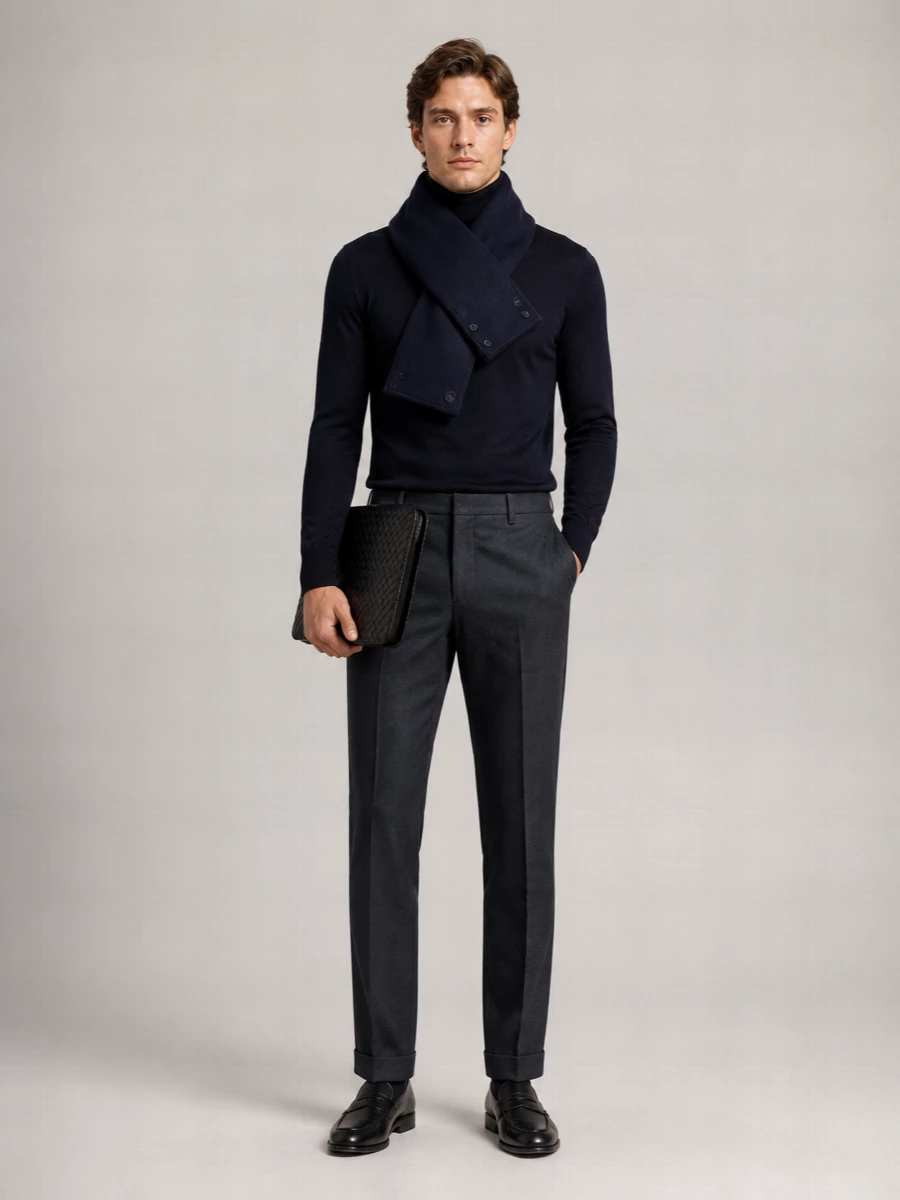 Paul Smith Merino Wool Ribbed Turtleneck Sweater