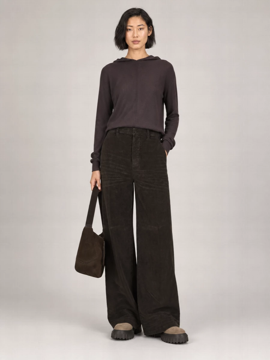 Studio Nicholson Leather Fold Detail Zip Shoulder Bag