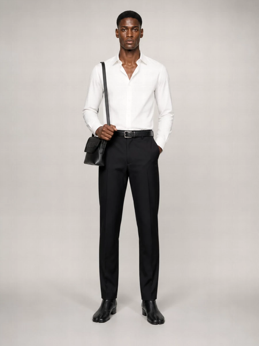 Maison Margiela Wool Mohair Straight-Leg Trousers