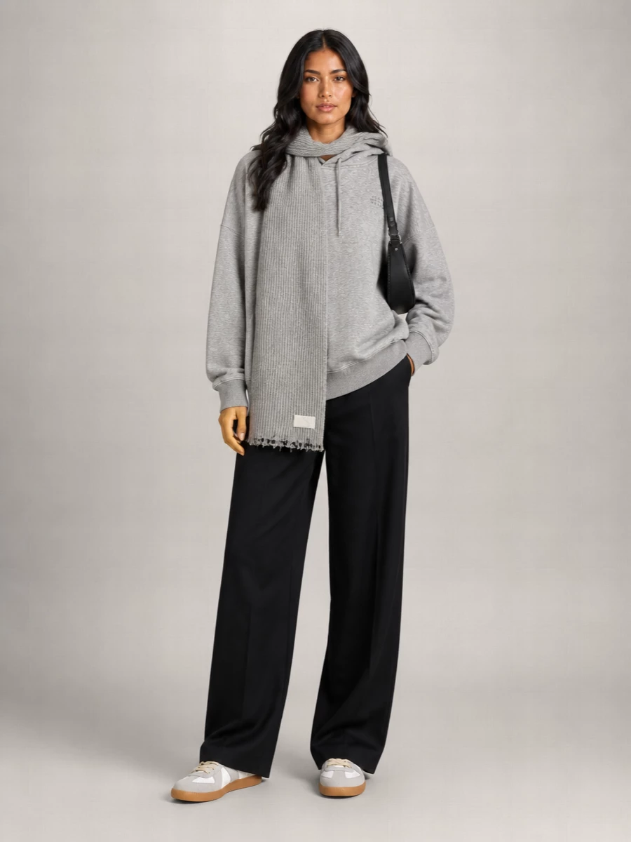 Mm6 Maison Margiela Two Tone Hooded Sweatshirt