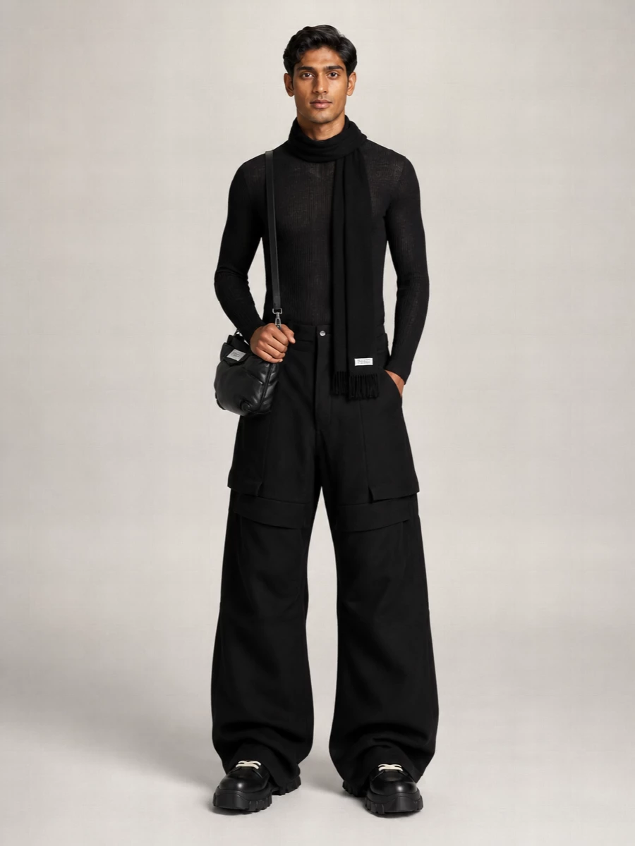 Rick Owens Virgin Wool Ribbed Crewneck Jumper