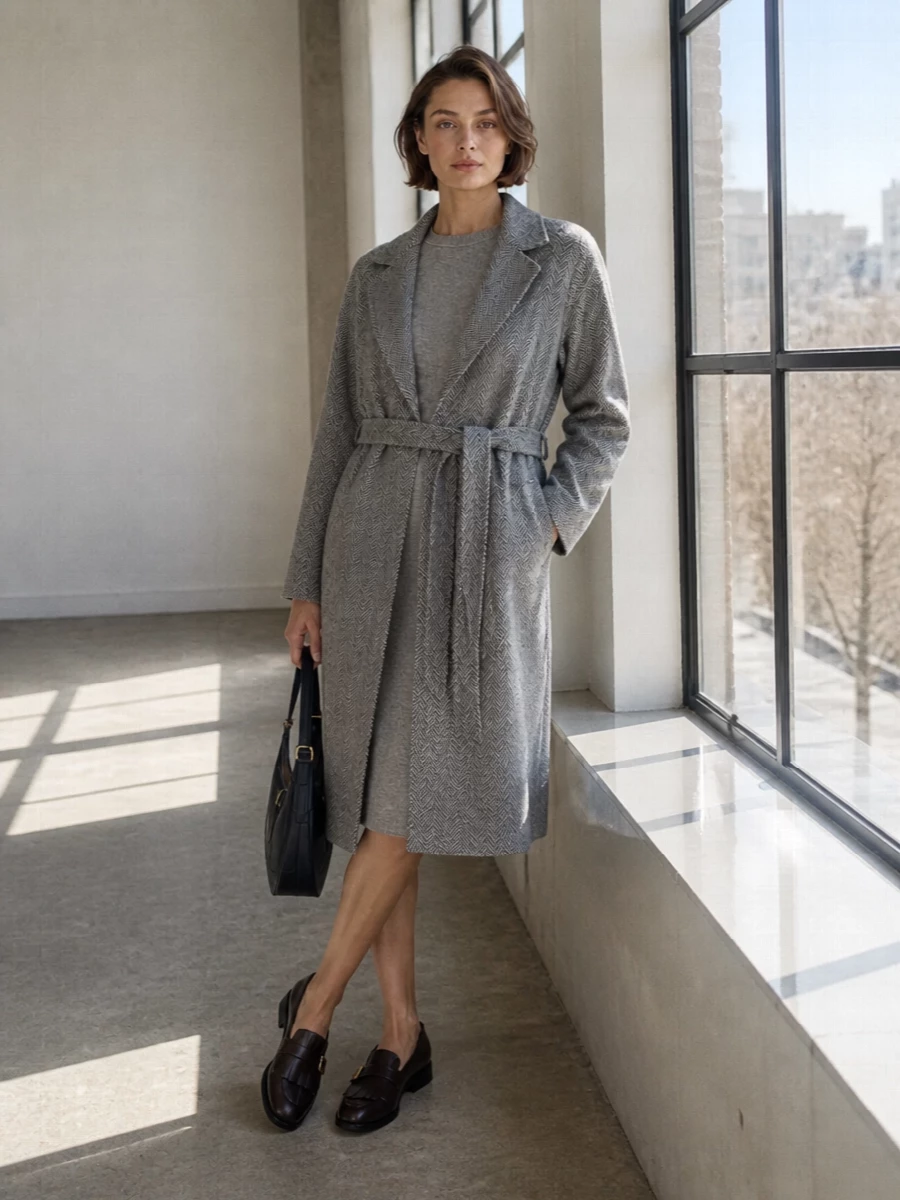 Polo ralph lauren coat max mara knit dress outfit