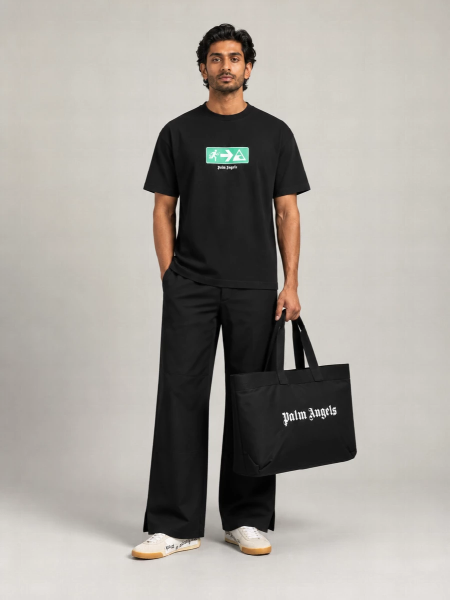 Palm Angels Street Signals Cotton Graphic-Print T-Shirt