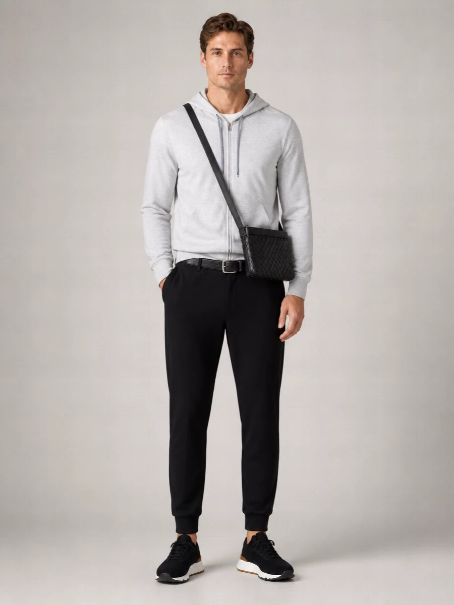 Brunello Cucinelli Casual Trousers Back Pockets Ribbed Cuffs Side Detail