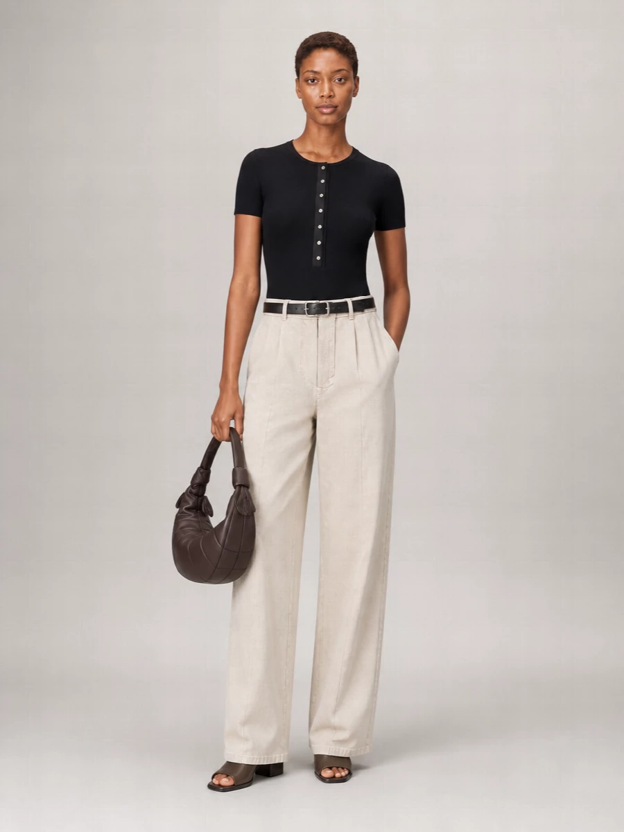 Lemaire Fine-Knit Fitted Henley Top