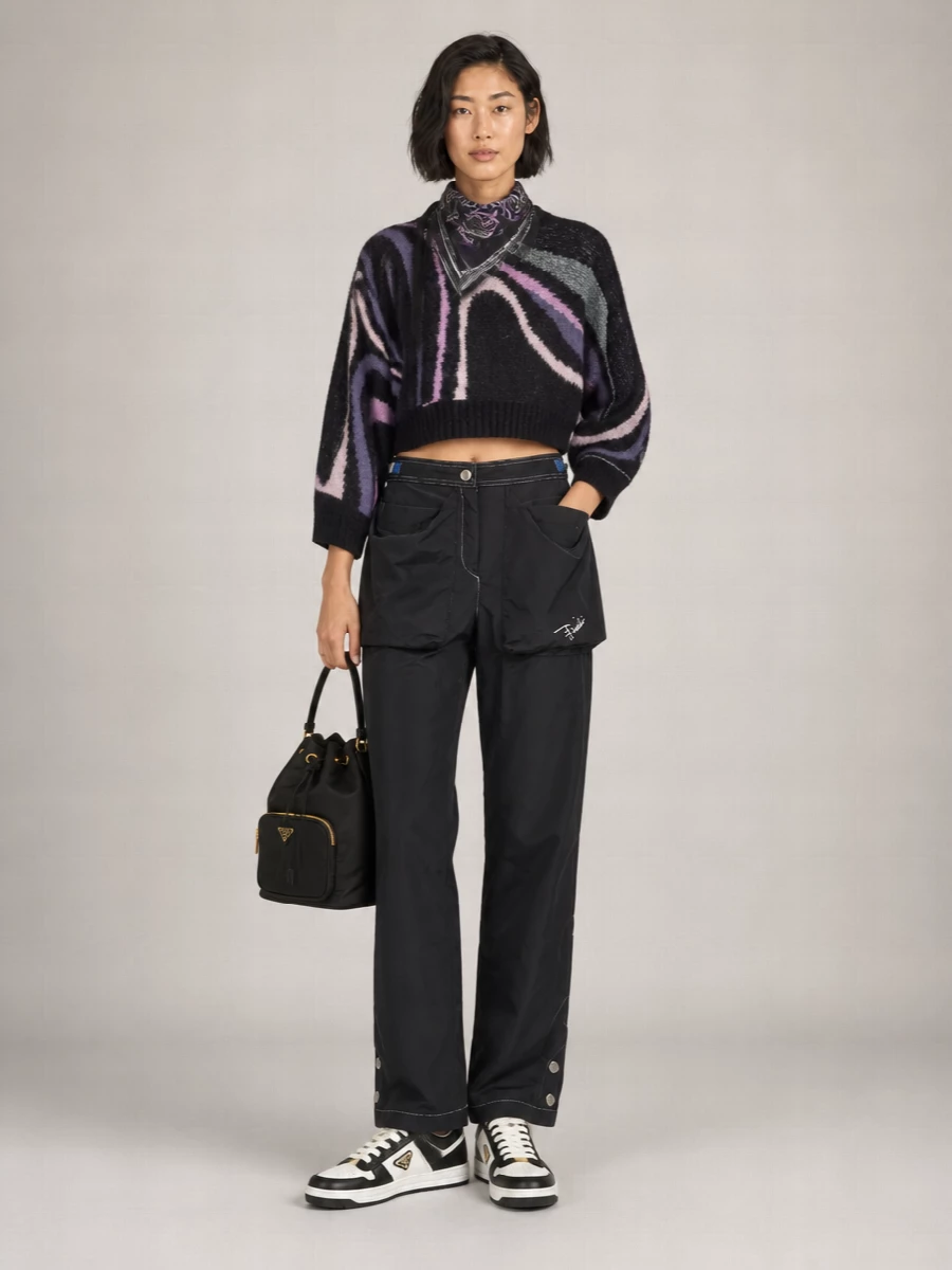 Pucci Logo Straight Trousers