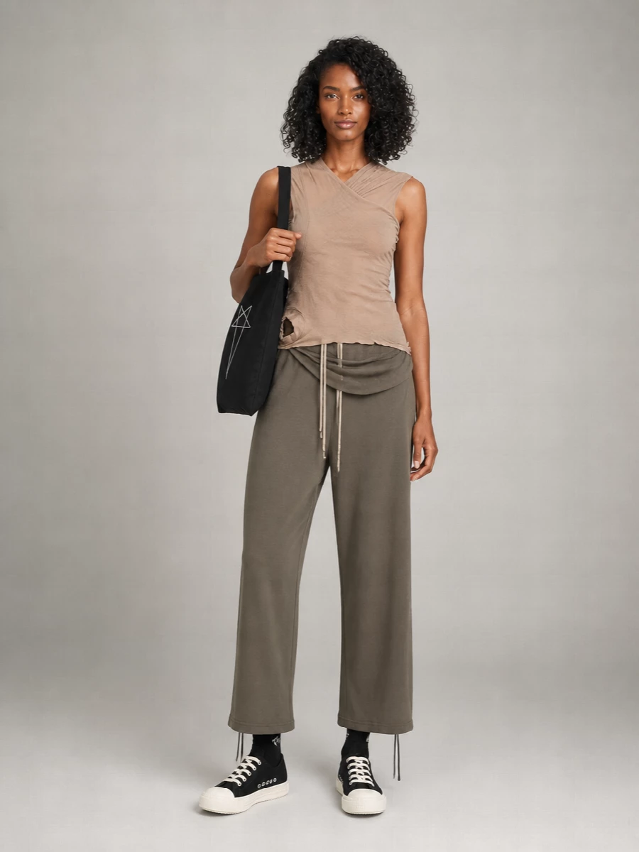 Rick Owens Cotton Low-Top Sneakers