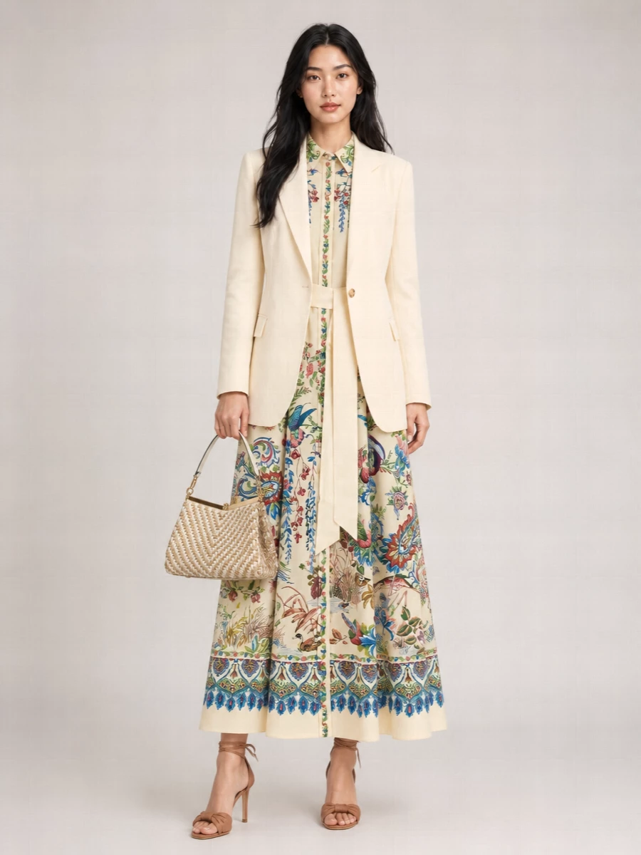 Etro Jacquard Crossover Blazer
