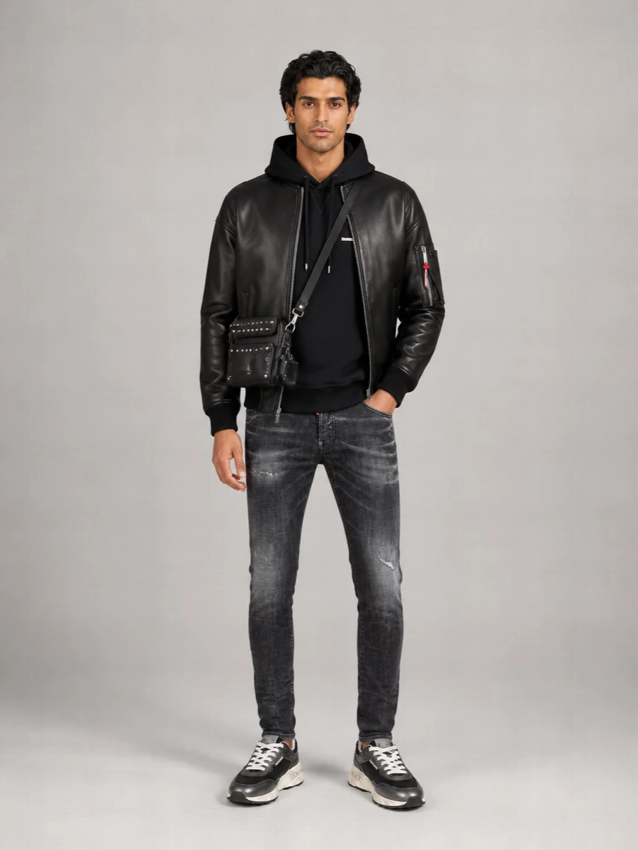 Dsquared2 Leather Coat