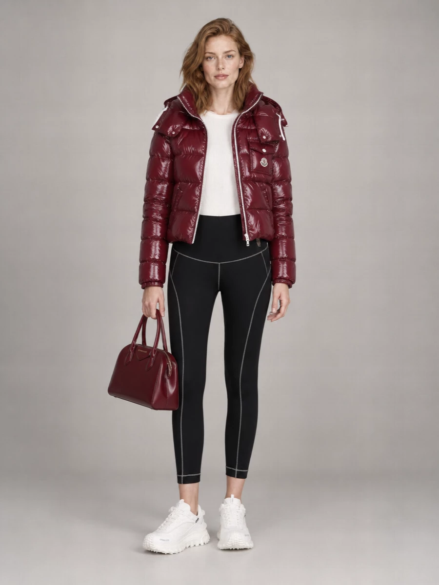 Moncler Down Hooded Quilted Parka Coat
