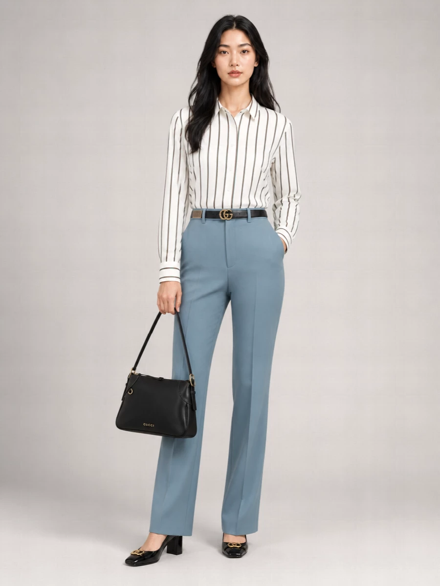 Gucci Leather Square-Toe Pumps