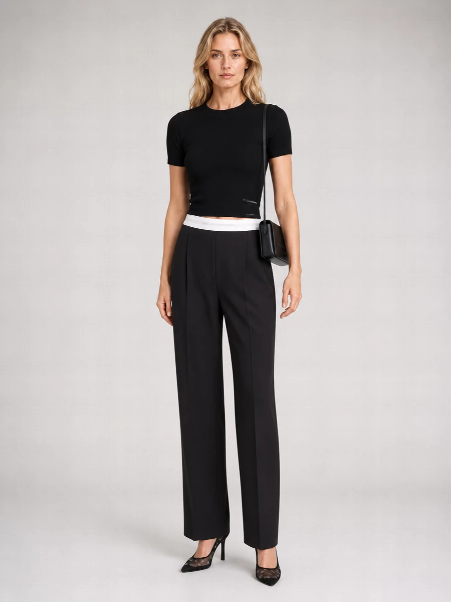 Alexander Wang Logo-Print Knitted Top