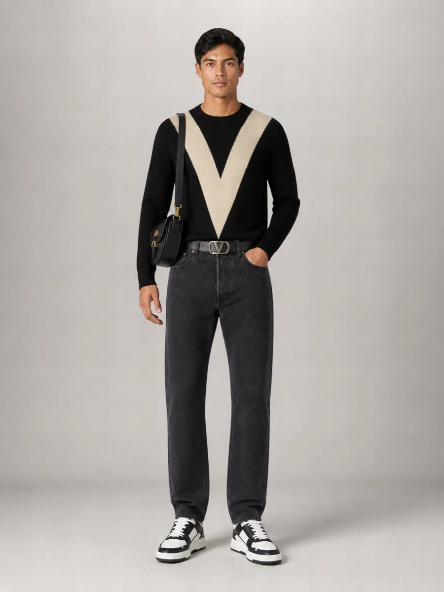 Valentino Virgin Wool Crew-Neck Jumper