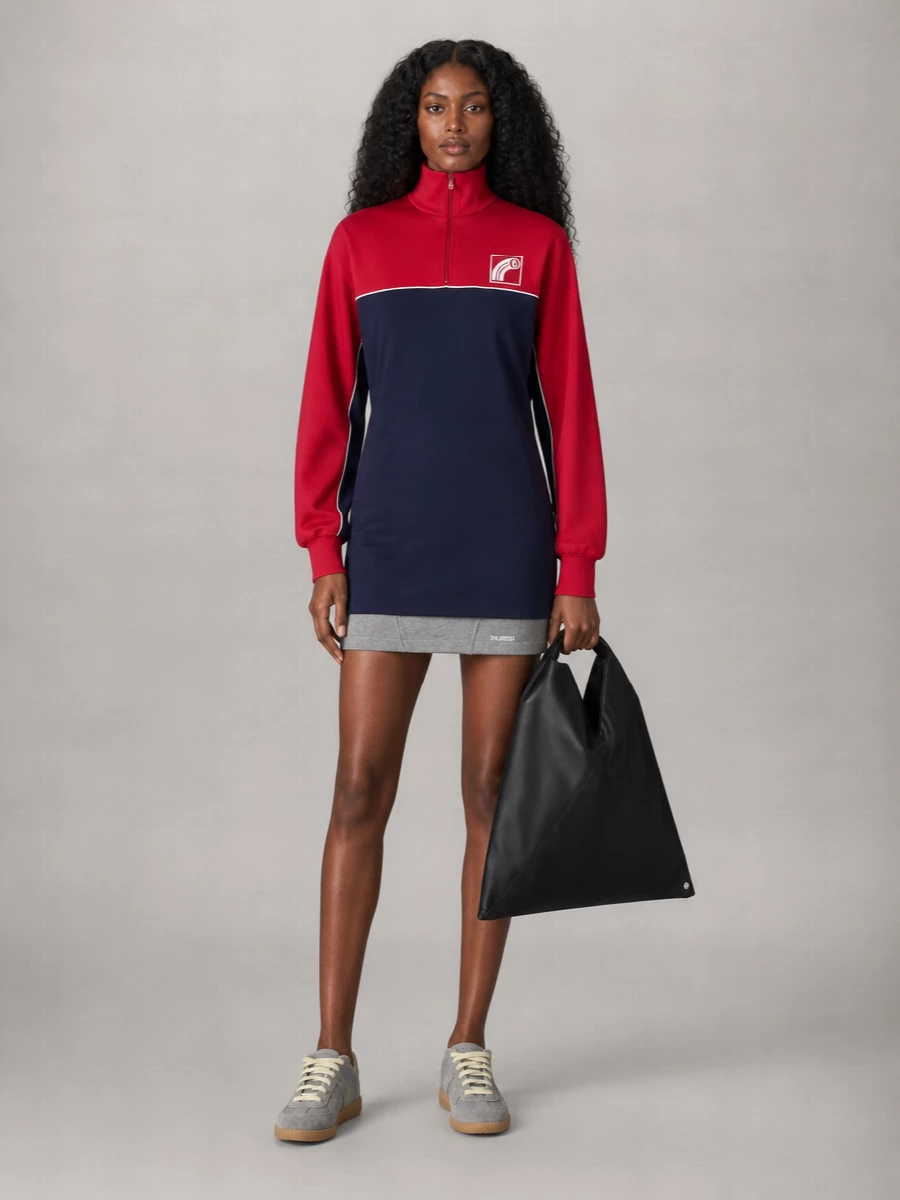 Mm6 Maison Margiela logo-print panelled mini dress