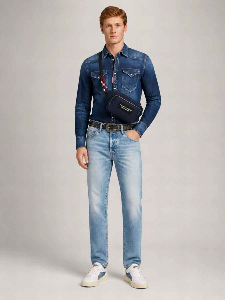 Dsquared2 Stretch Denim Shirt