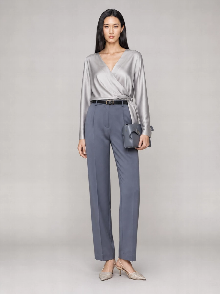 Giorgio Armani Silk Tailored Trousers