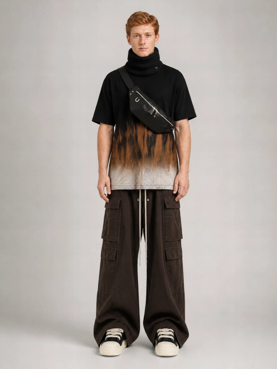 Rick Owens Drkshdw Cotton Oversized Printed Short-Sleeve T-Shirt