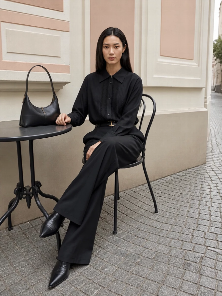 Our legacy shirt ann demeulemeester wide leg trousers