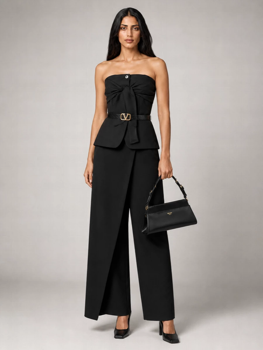Max Mara Virgin Wool Bustier Top