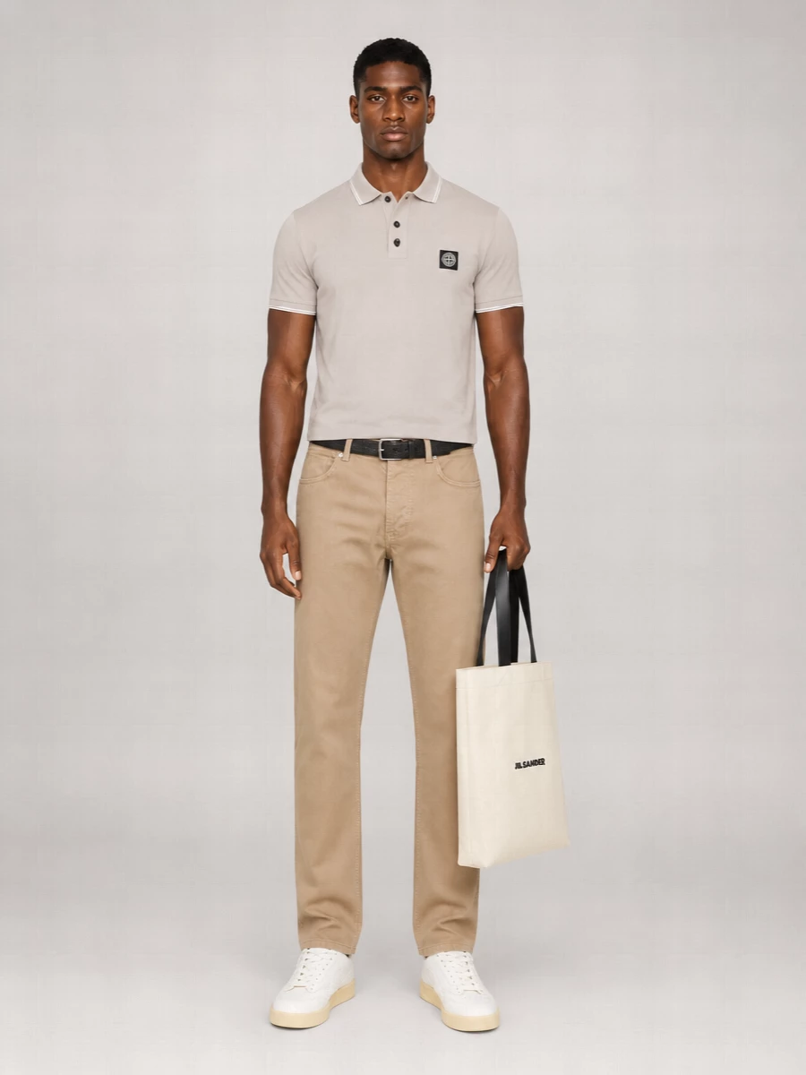 Stone Island Cotton Straight-Leg Trousers