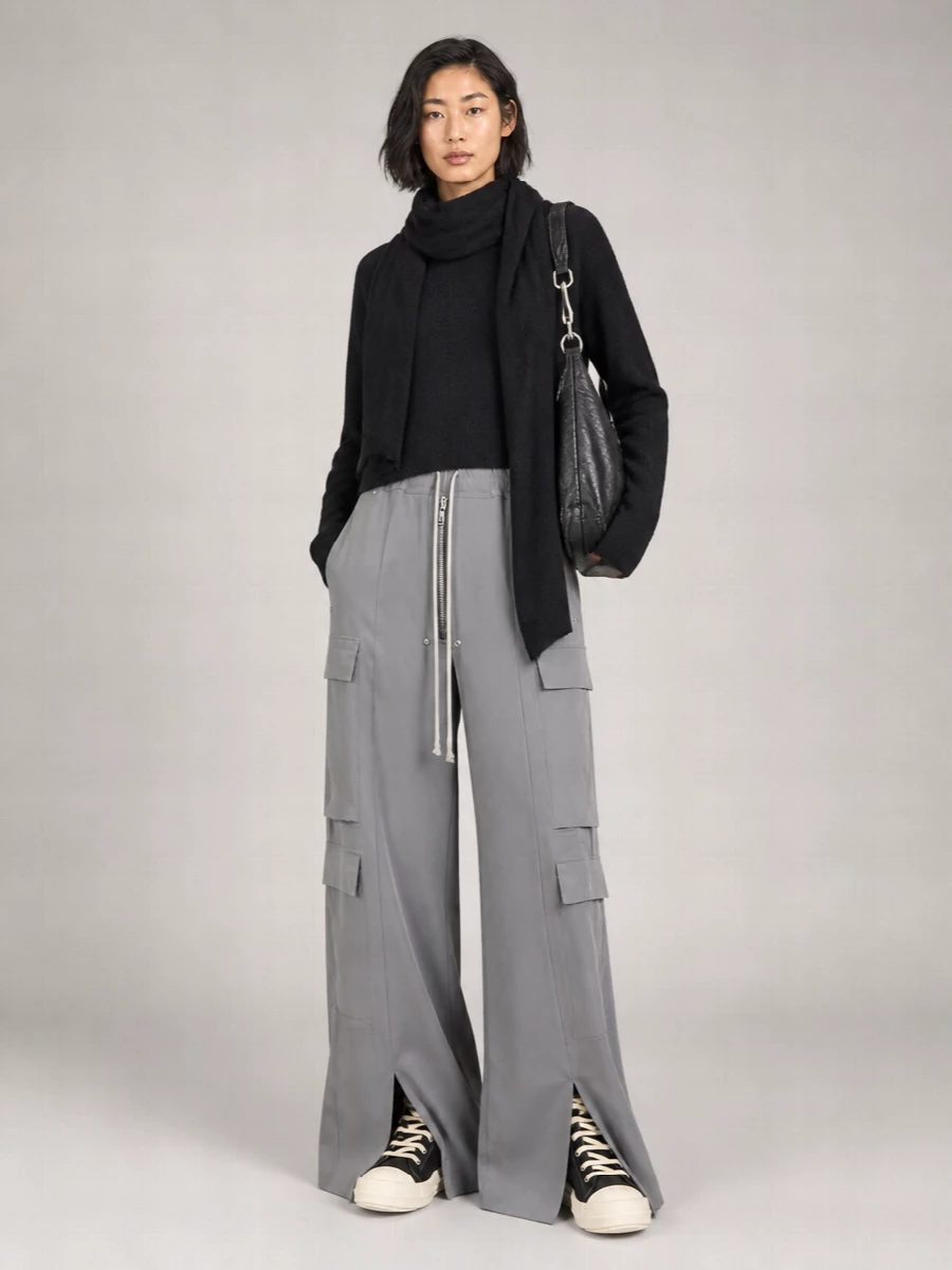 Rick Owens Wide-Leg Cargo Trousers