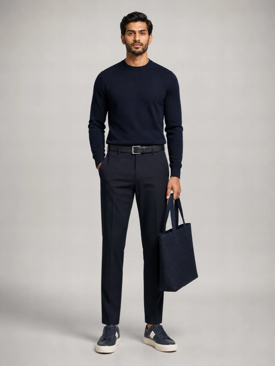 Boss Virgin Wool Crew Neck Sweater