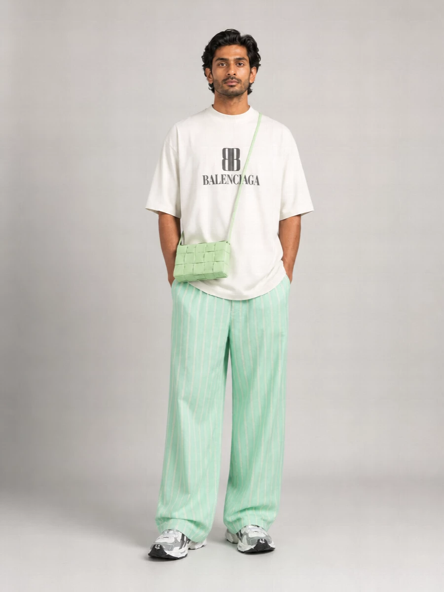Balenciaga Embroidered Wide-Leg Trousers