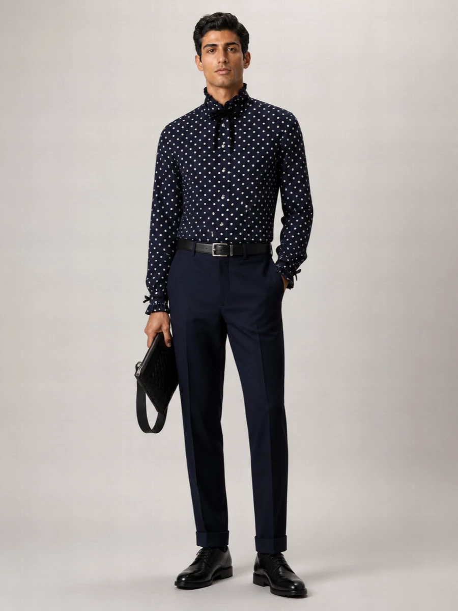 Valentino Garavani Silk Printed Satin Shirt