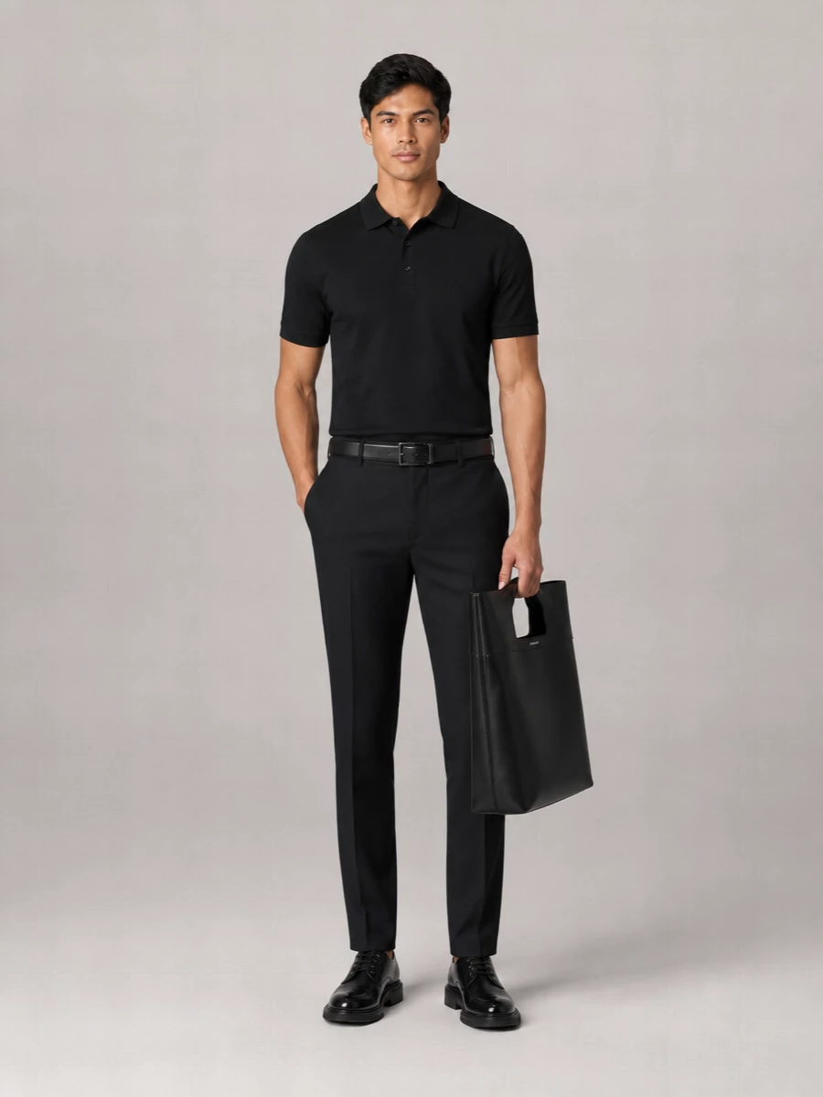 Alexander Mcqueen Ribbed Cotton Piqué Polo Shirt