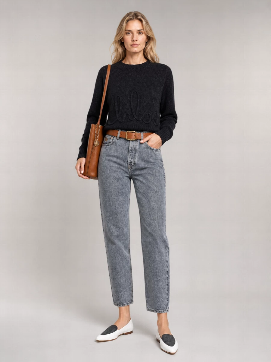 Chloé Denim High-Rise Tapered Jeans