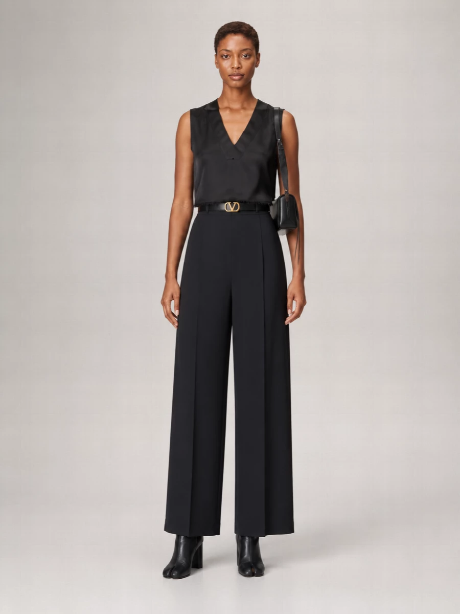 Maison Margiela Silk V-Neck Top