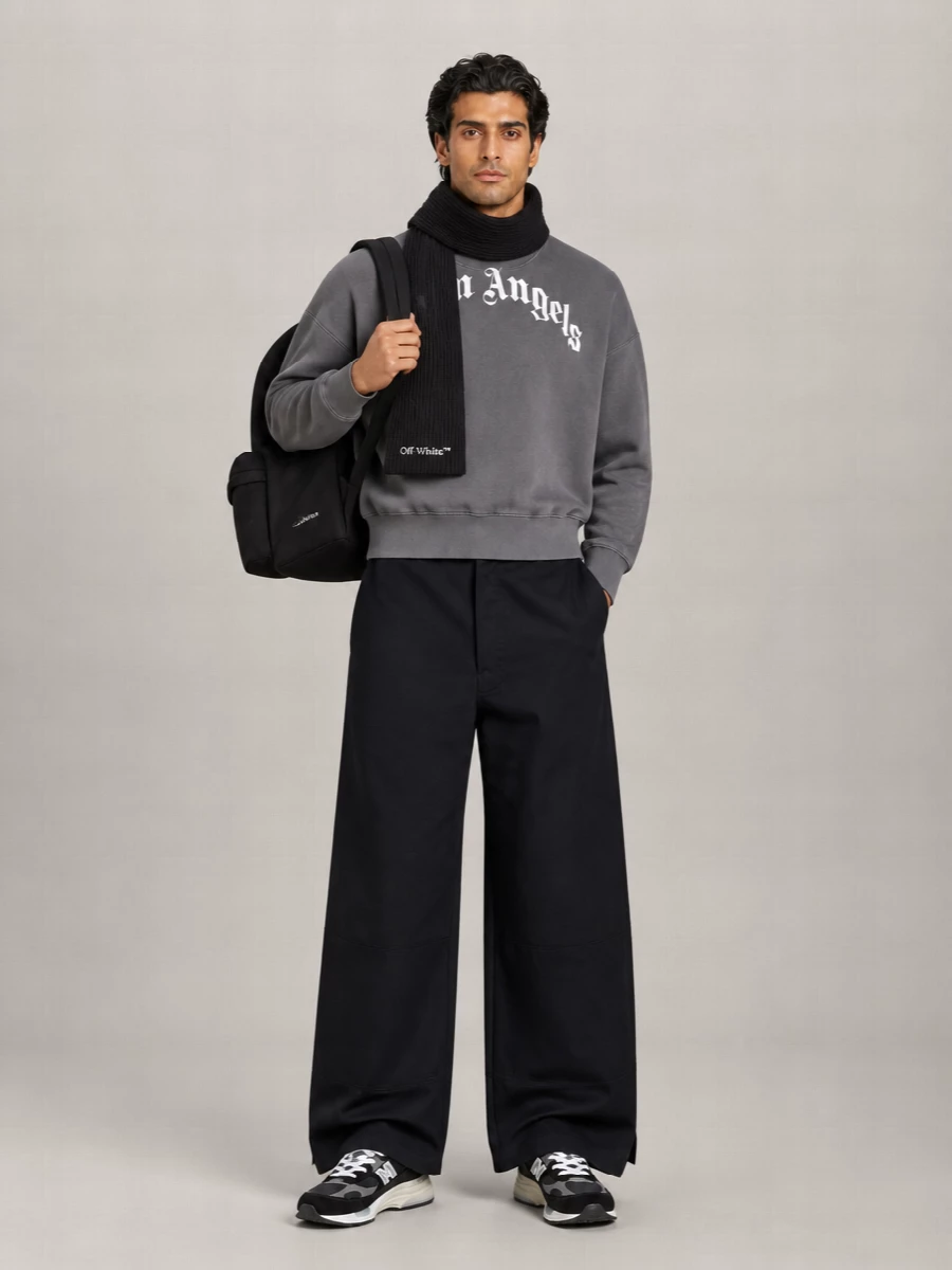 Palm Angels Cotton Logo-Print Sweatshirt