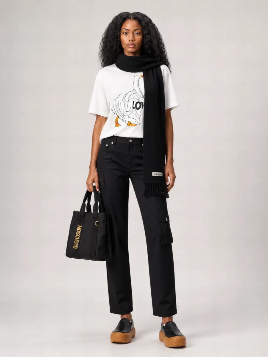Moschino Cotton Crew-Neck T-Shirt