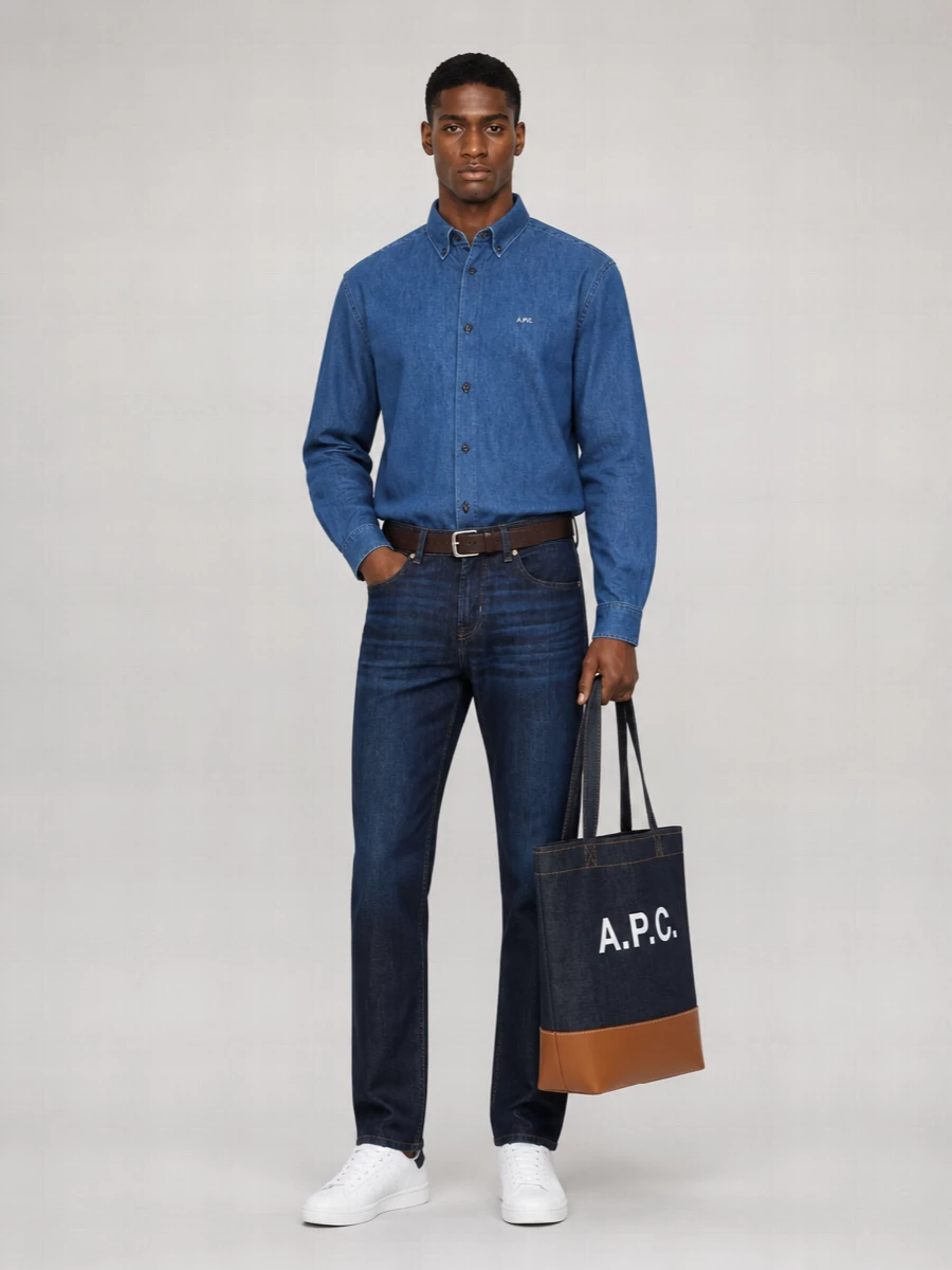 7 For All Mankind Denim Straight-Leg Trousers