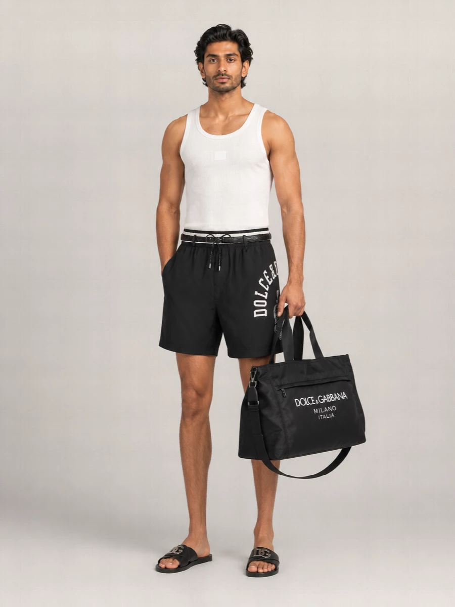 Dolce&Gabbana Logo-Print Nylon Holdall