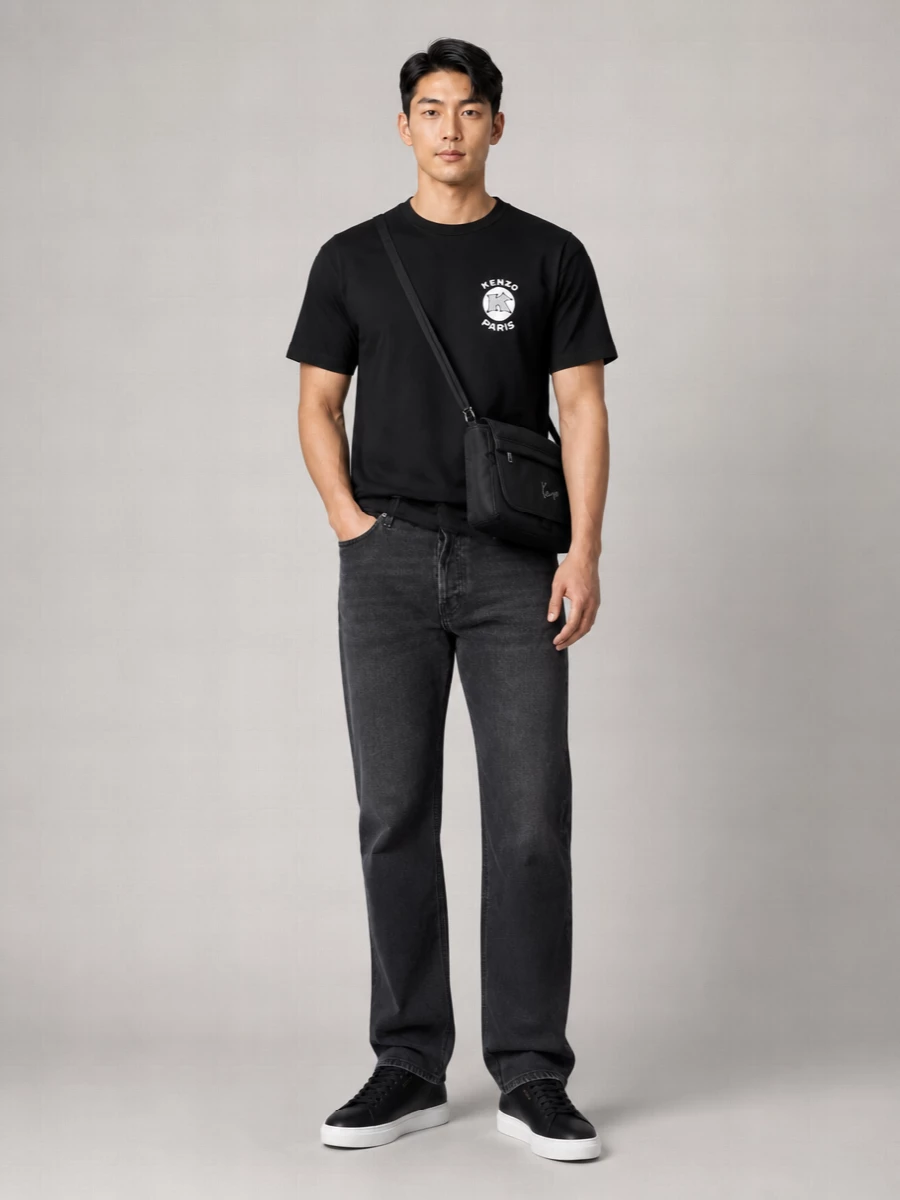 Kenzo Logo Print Cotton Short Sleeve T-Shirt