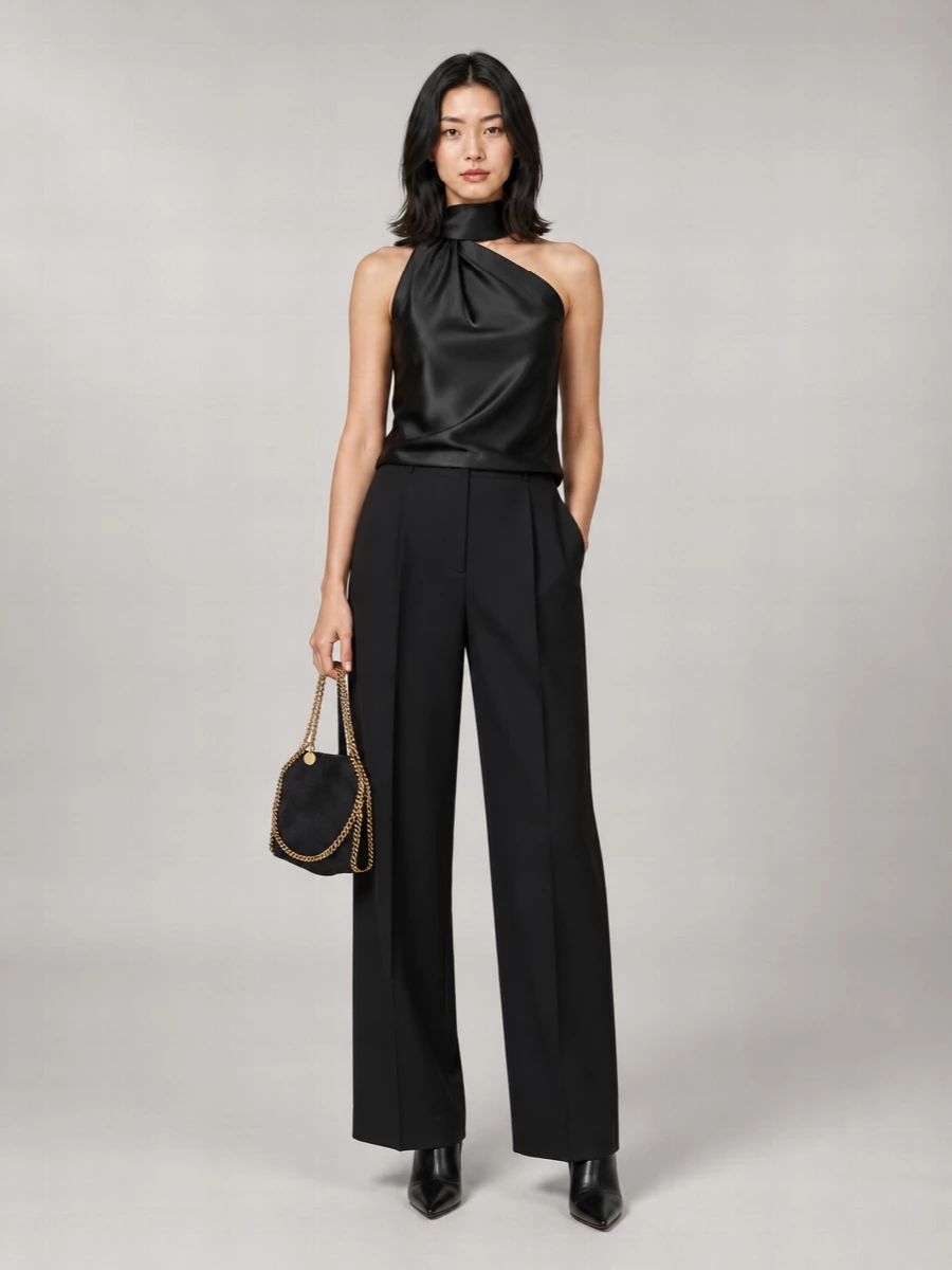 Stella Mccartney Leather One-Shoulder Top