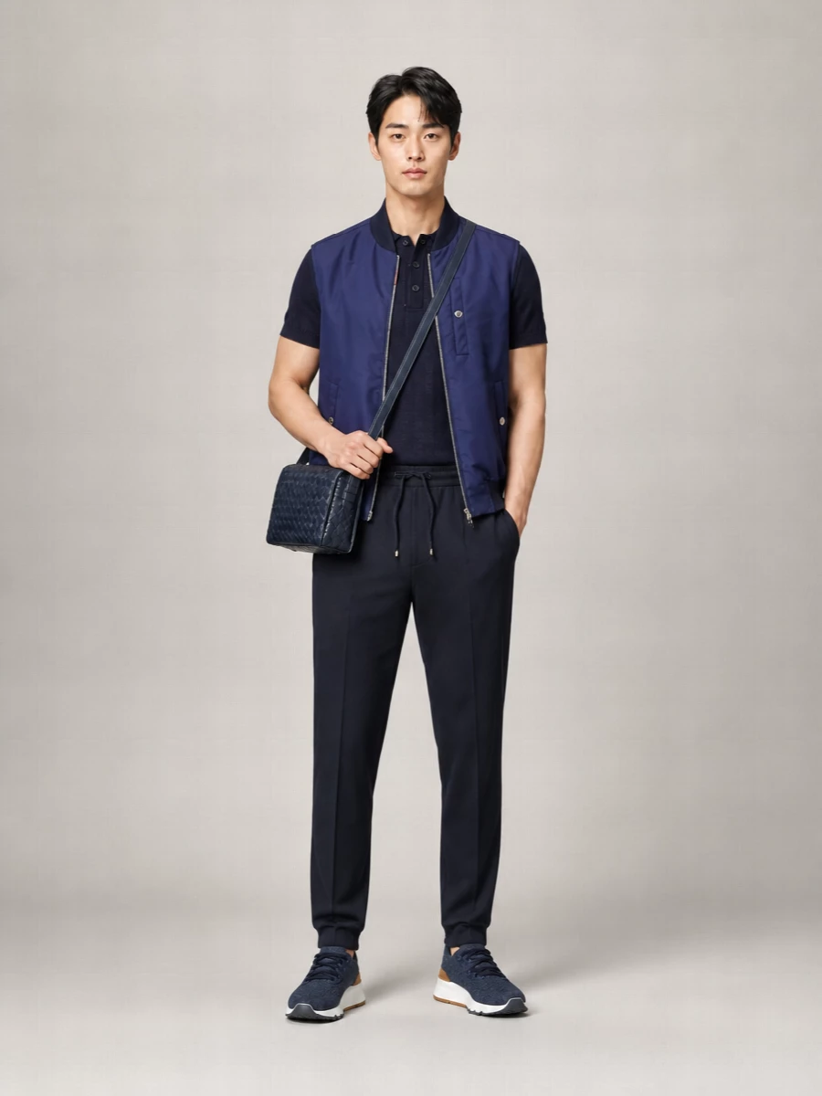 Brunello Cucinelli Sleeveless Ribbed Bomber Jacket