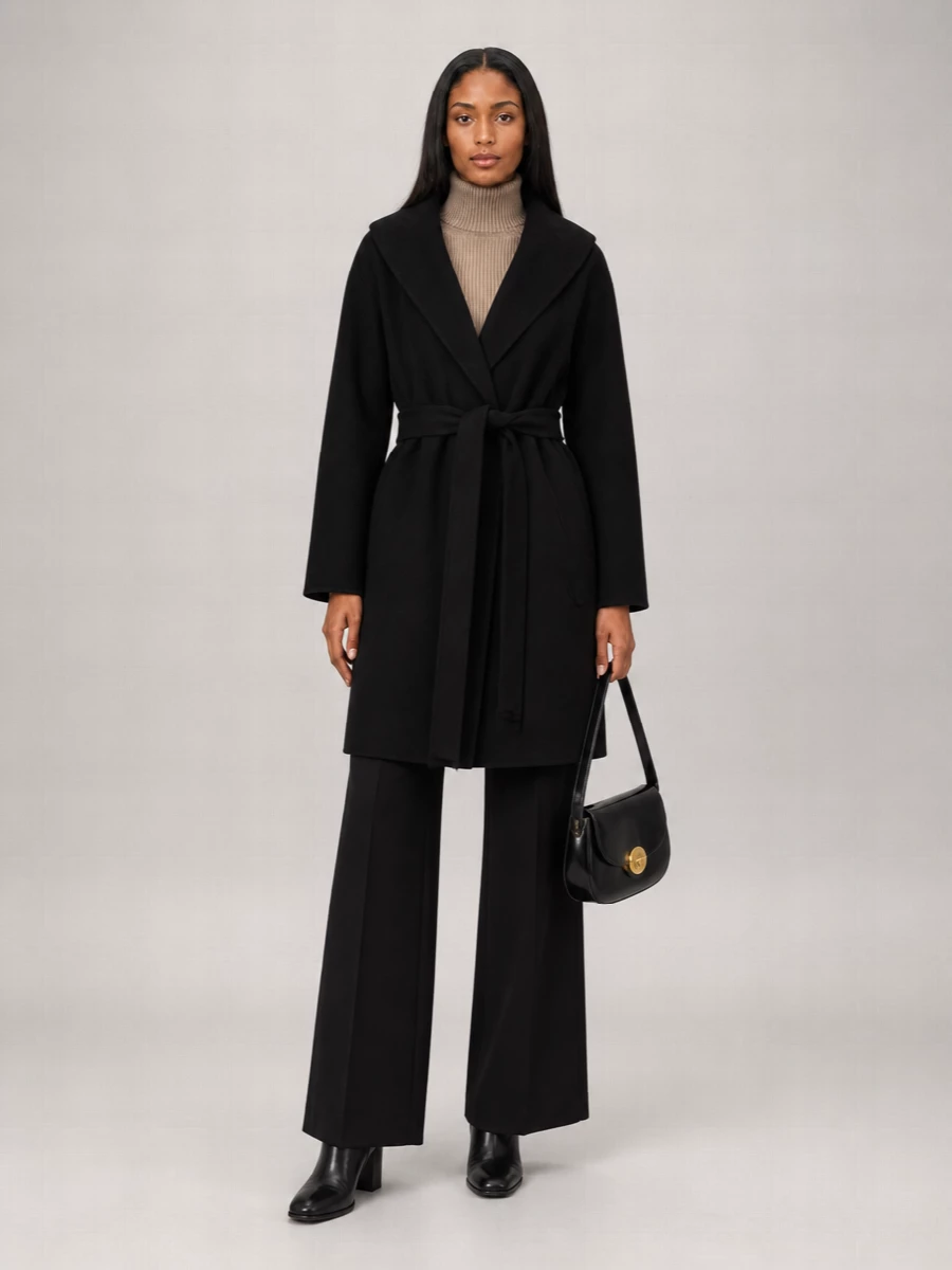 S Max Mara Virgin Wool Single Breasted Coat
